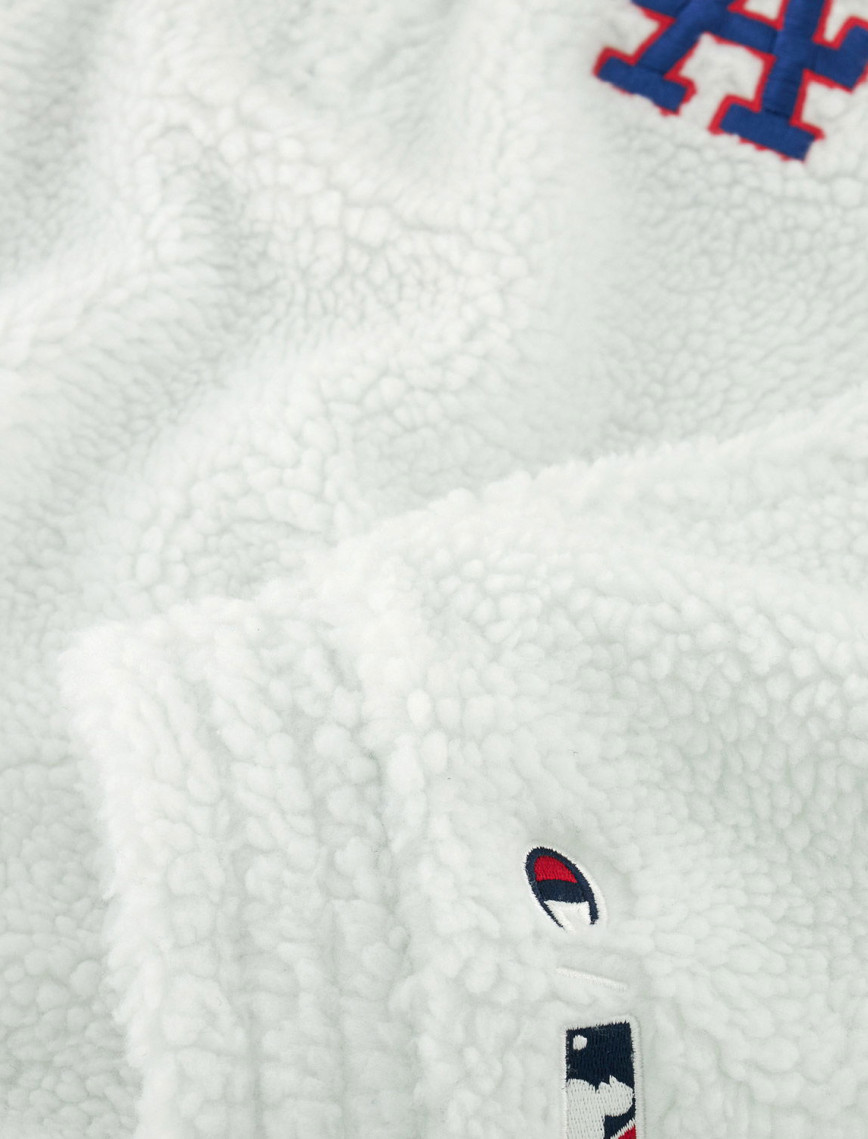 Champion Hooded Half Zip Erkek Beyaz Hoodie