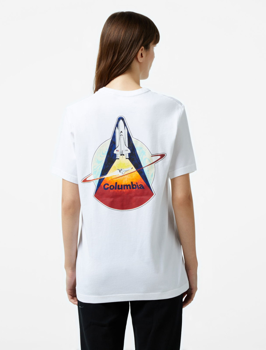 Alpha Industries Columbia Sts-1 Unisex Beyaz T-Shirt Alpha Industries Columbia Sts-1 Unisex Beyaz T-Shirt