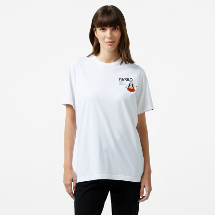 Alpha Industries Columbia Sts-1 Unisex Beyaz T-Shirt Alpha Industries Columbia Sts-1 Unisex Beyaz T-Shirt