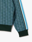 Lacoste Erkek Regular Fit Fermuarlı Monogram Yeşil Sweatshirt