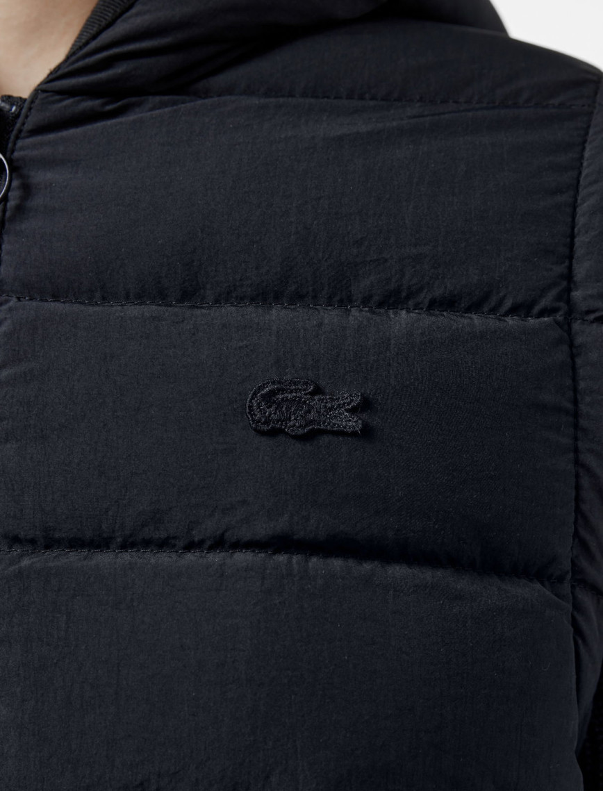 Lacoste Kadın Regular Fit Uzun Kollu Kapüşonlu Siyah Yelek Lacoste Kadın Regular Fit Uzun Kollu Kapüşonlu Siyah Yelek