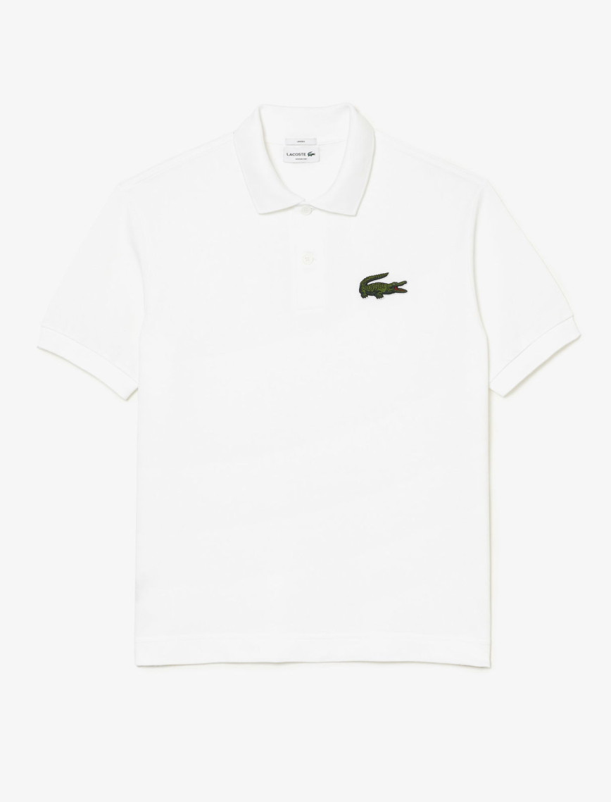 Lacoste Unisex Loose Fit Beyaz Polo Lacoste Unisex Loose Fit Beyaz Polo