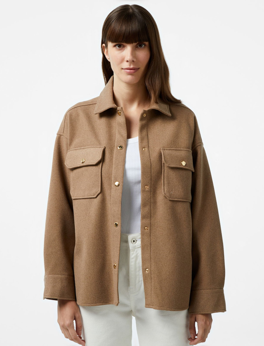 Nautica Kadın Kahverengi Regular Fit Gömlek Nautica Kadın Kahverengi Regular Fit Gömlek