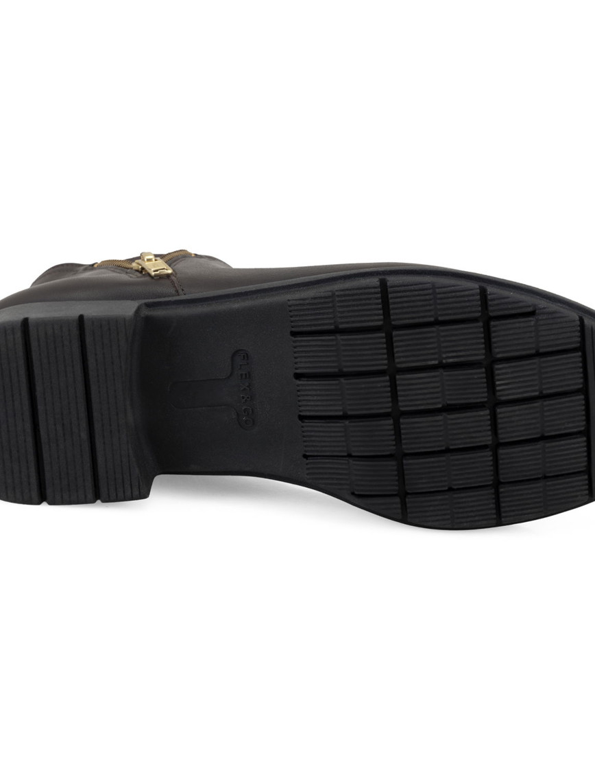 Karlee Kahve Kadın DesaComfort Fermuarlı Deri Bot