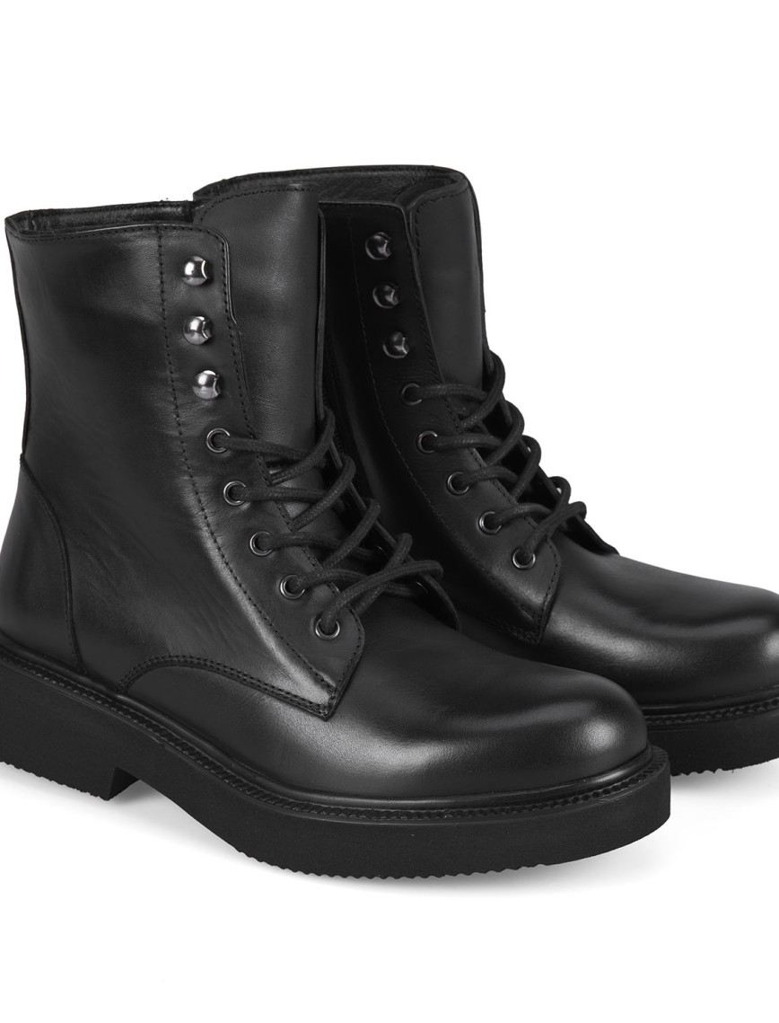 Kenia Siyah Kadın Fermuarlı Deri Bot Kenia Siyah Kadın Fermuarlı Deri Bot