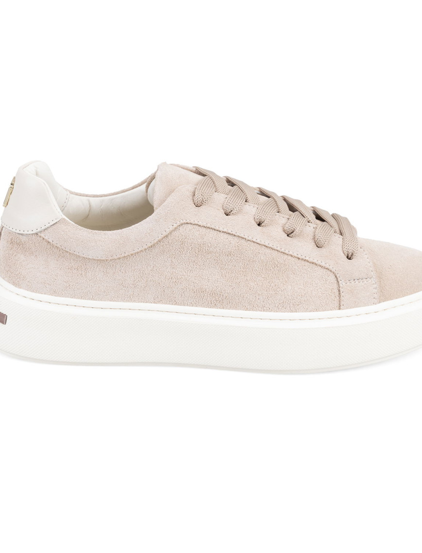 Kadın Bej Süet Deri Spor Ayakkabı Kadın Bej Süet Deri Spor Ayakkabı