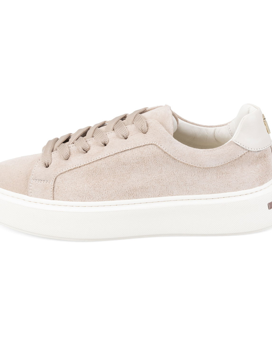 Kadın Bej Süet Deri Spor Ayakkabı Kadın Bej Süet Deri Spor Ayakkabı