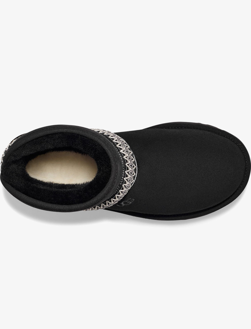 UGG Classic Mini Crescent Kadın Siyah Bot UGG Classic Mini Crescent Kadın Siyah Bot