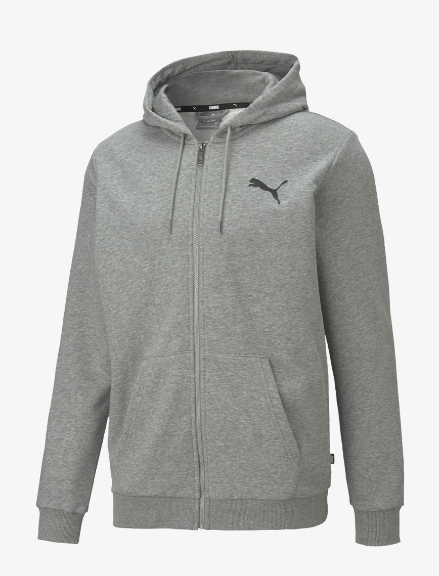 Puma Essentials Small Logo Full-Zip Erkek Gri Günlük Sweatshirt Puma Essentials Small Logo Full-Zip Erkek Gri Günlük Sweatshirt