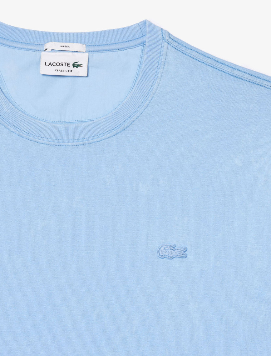 Lacoste Unisex Classic Fit Bisiklet Yaka Açık Mavi T-Shirt Lacoste Unisex Classic Fit Bisiklet Yaka Açık Mavi T-Shirt