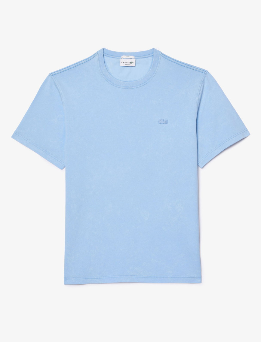 Lacoste Unisex Classic Fit Bisiklet Yaka Açık Mavi T-Shirt Lacoste Unisex Classic Fit Bisiklet Yaka Açık Mavi T-Shirt