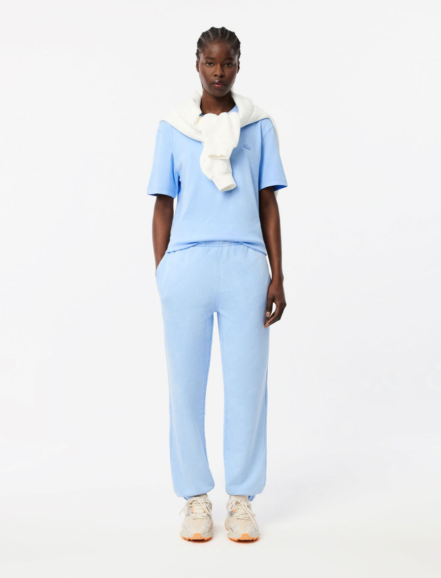 Lacoste Unisex Classic Fit Bisiklet Yaka Açık Mavi T-Shirt Lacoste Unisex Classic Fit Bisiklet Yaka Açık Mavi T-Shirt