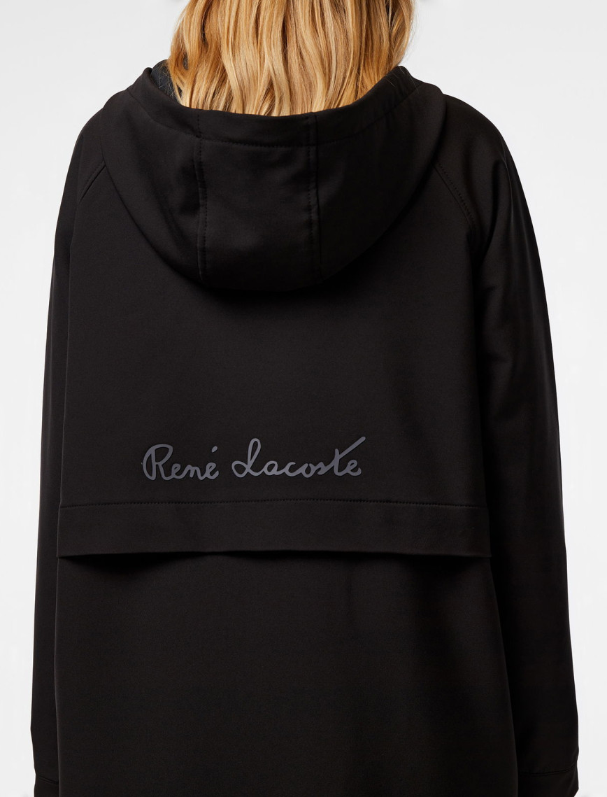 Lacoste Kadın Relaxed Fit Uzun Kollu Kapüşonlu Siyah Yağmurluk Lacoste Kadın Relaxed Fit Uzun Kollu Kapüşonlu Siyah Yağmurluk