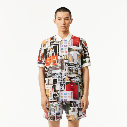 Lacoste L.12.12 Erkek Loose Fit Baskılı Renkli Polo Lacoste L.12.12 Erkek Loose Fit Baskılı Renkli Polo