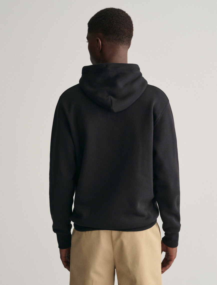 GANT Erkek Siyah Regular Fit Kapüşonlu Sweatshirt GANT Erkek Siyah Regular Fit Kapüşonlu Sweatshirt