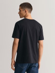 GANT Erkek Siyah Regular Fit Bisiklet Yaka Logolu T-Shirt GANT Erkek Siyah Regular Fit Bisiklet Yaka Logolu T-Shirt