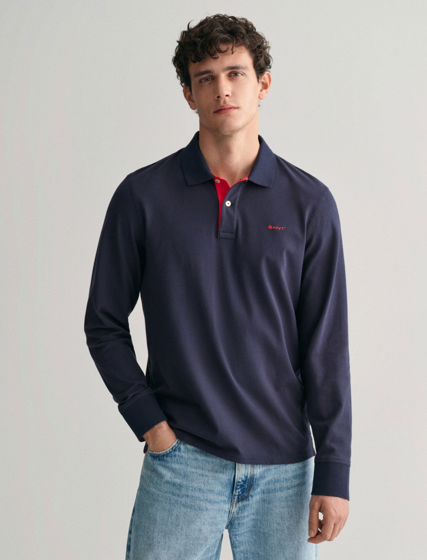 GANT Erkek Yeşil Regular Fit Logolu Polo GANT Erkek Yeşil Regular Fit Logolu Polo