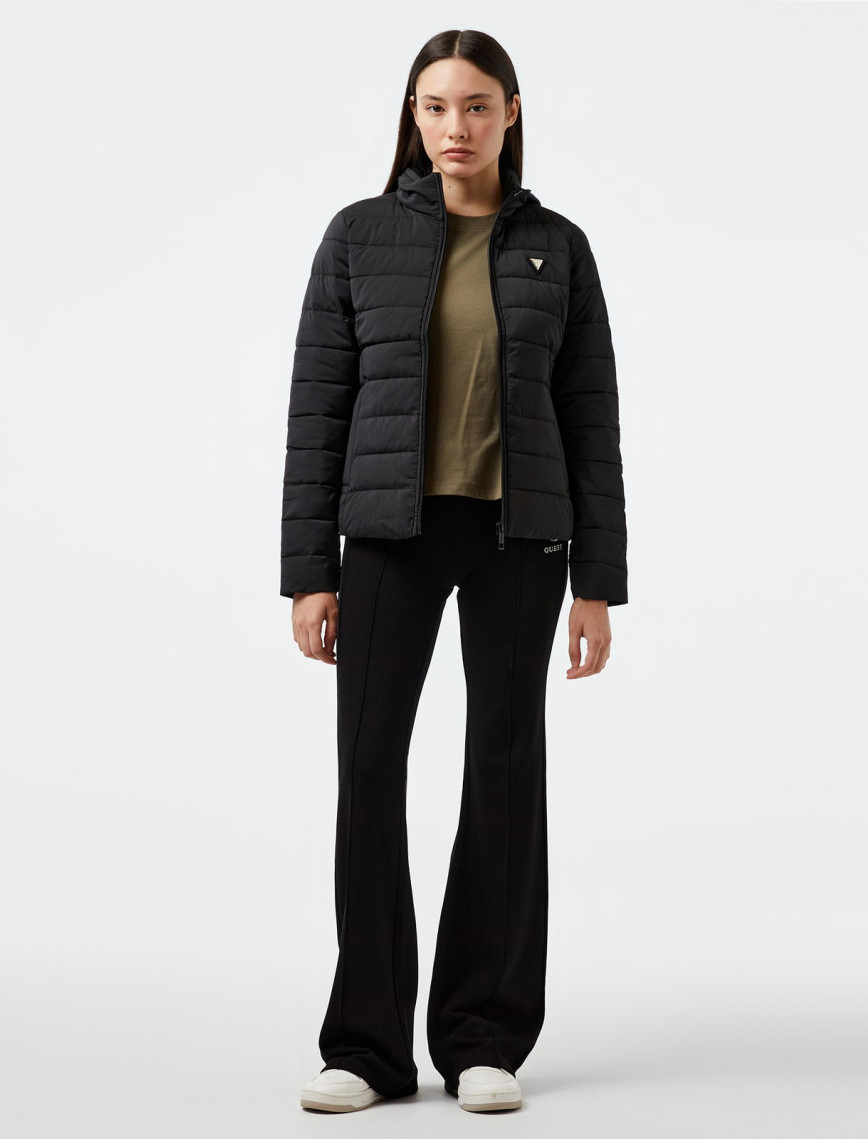 Guess Solid Heavy Diann Stretch Creamy Plain Kadın Siyah Mont Guess Solid Heavy Diann Stretch Creamy Plain Kadın Siyah Mont