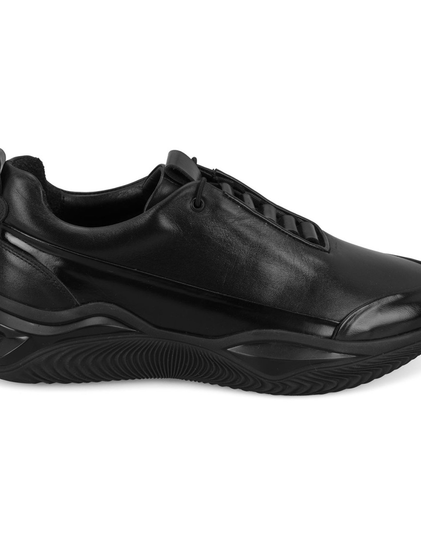 Alisa Siyah Erkek Deri Spor Ayakkabı Alisa Siyah Erkek Deri Spor Ayakkabı