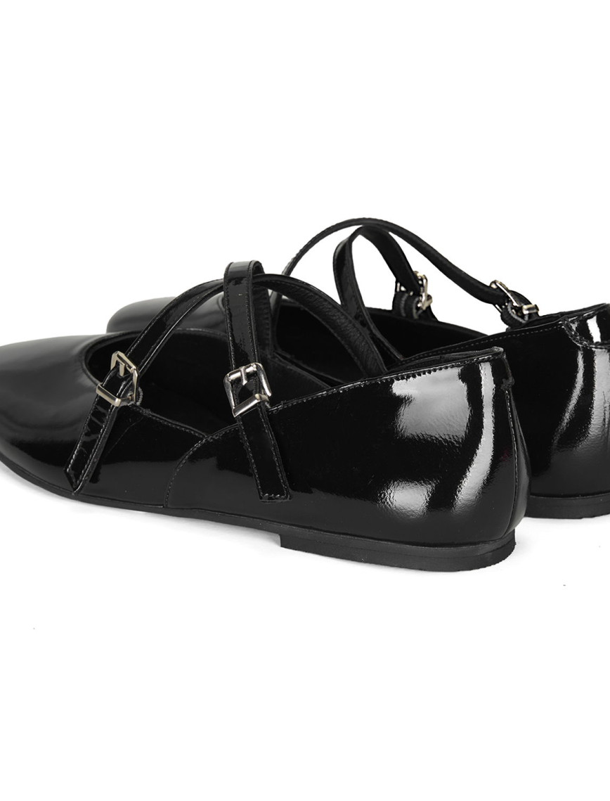 Kadın Siyah Mary Jane Deri Günlük Ayakkabı Kadın Siyah Mary Jane Deri Günlük Ayakkabı