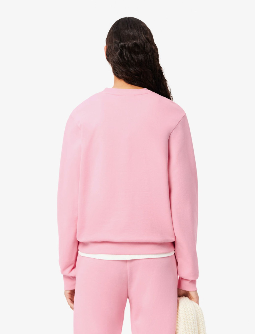 Lacoste Kadın Regular Fit Bisiklet Yaka Açık Pembe Sweatshirt