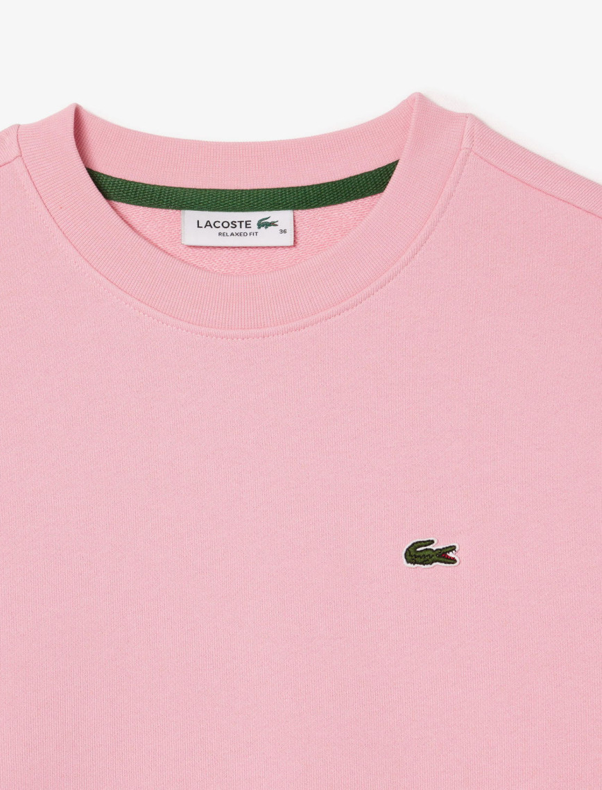 Lacoste Kadın Regular Fit Bisiklet Yaka Açık Pembe Sweatshirt