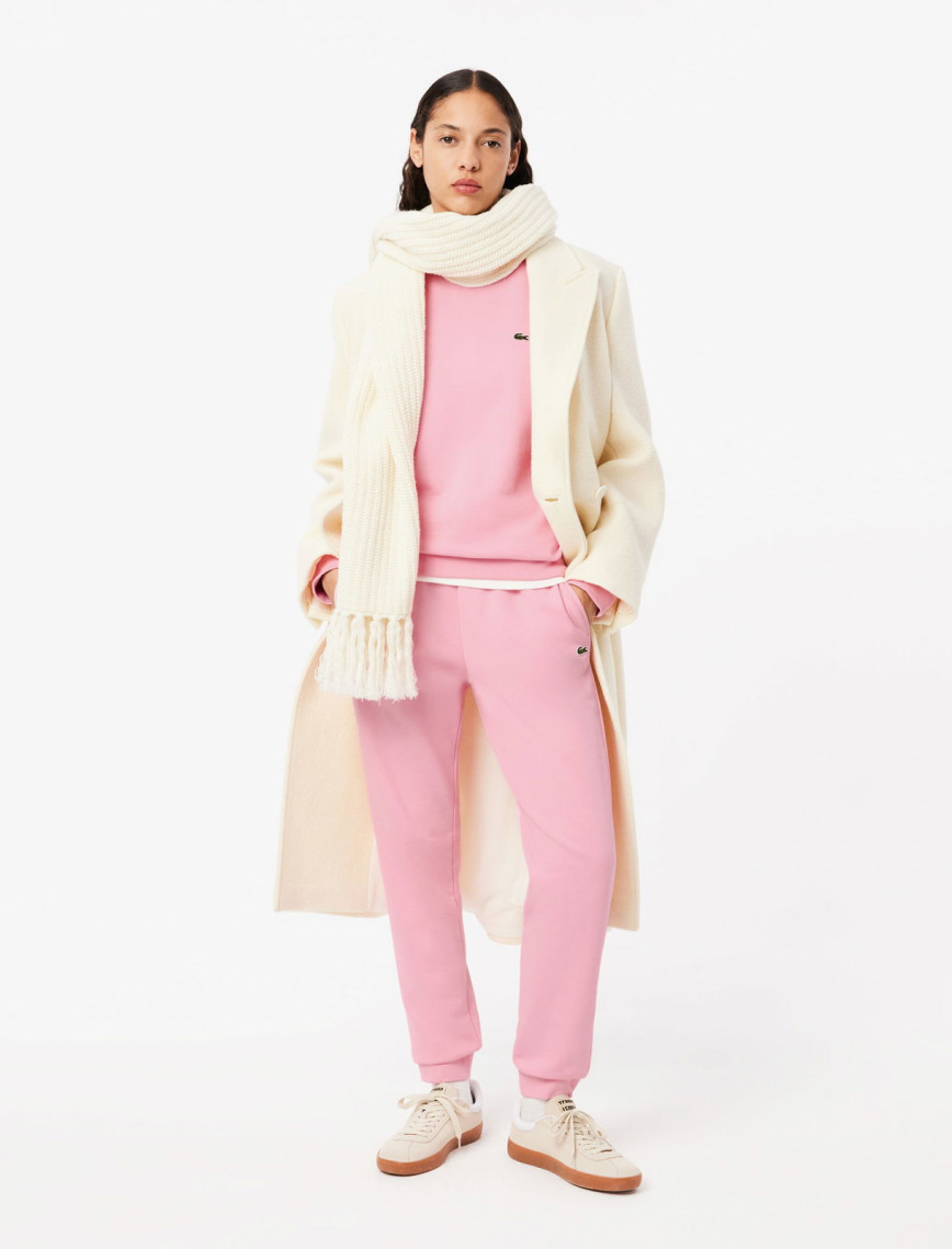 Lacoste Kadın Regular Fit Bisiklet Yaka Açık Pembe Sweatshirt