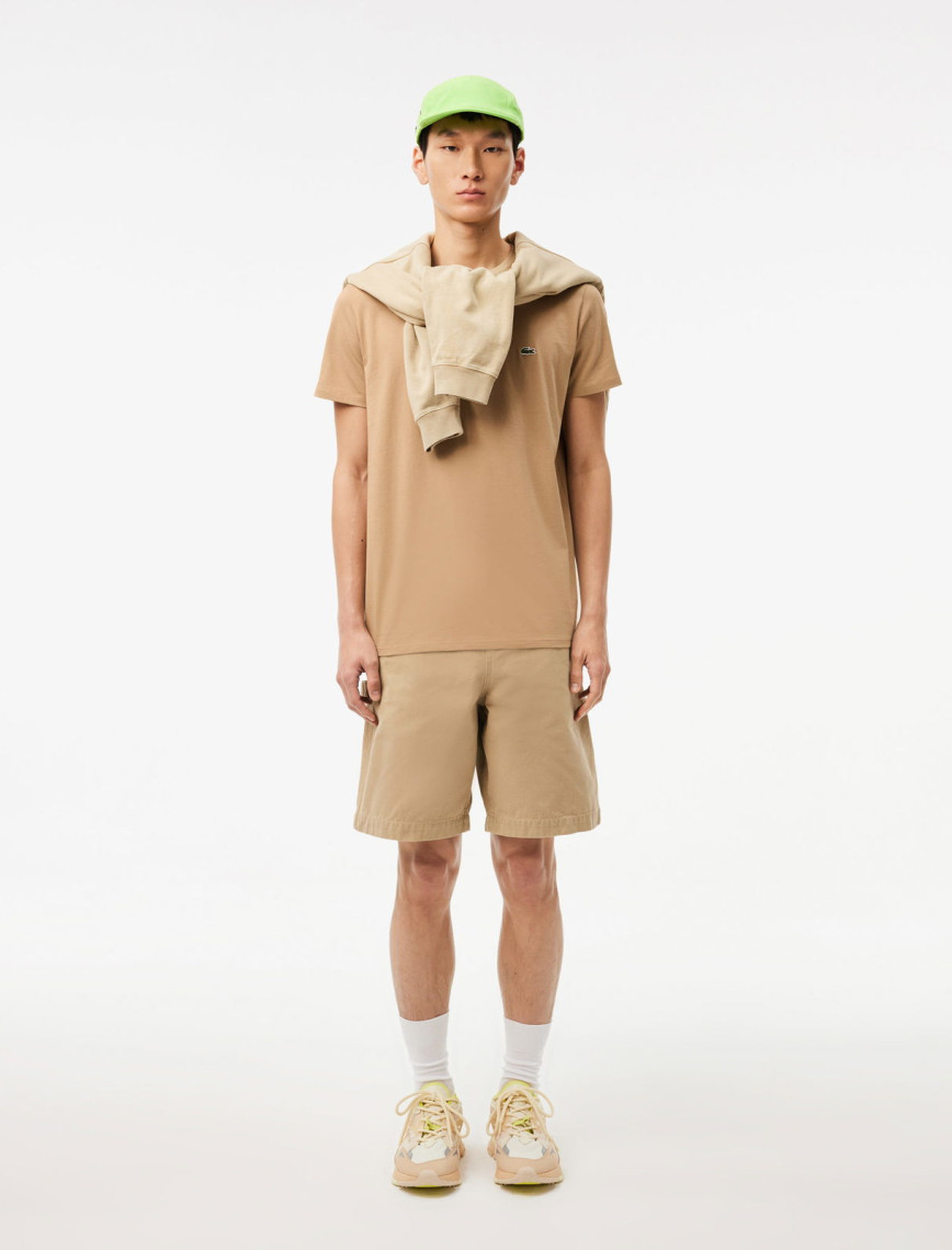 Lacoste Erkek Regular Fit Bisiklet Yaka Bej T-Shirt Lacoste Erkek Regular Fit Bisiklet Yaka Bej T-Shirt