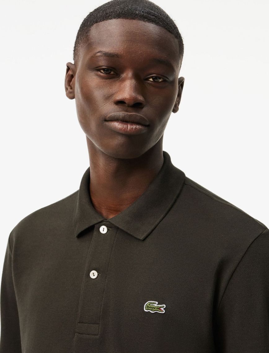 Lacoste L.12.12 Erkek Classic Fit Uzun Kollu Haki Polo Lacoste L.12.12 Erkek Classic Fit Uzun Kollu Haki Polo