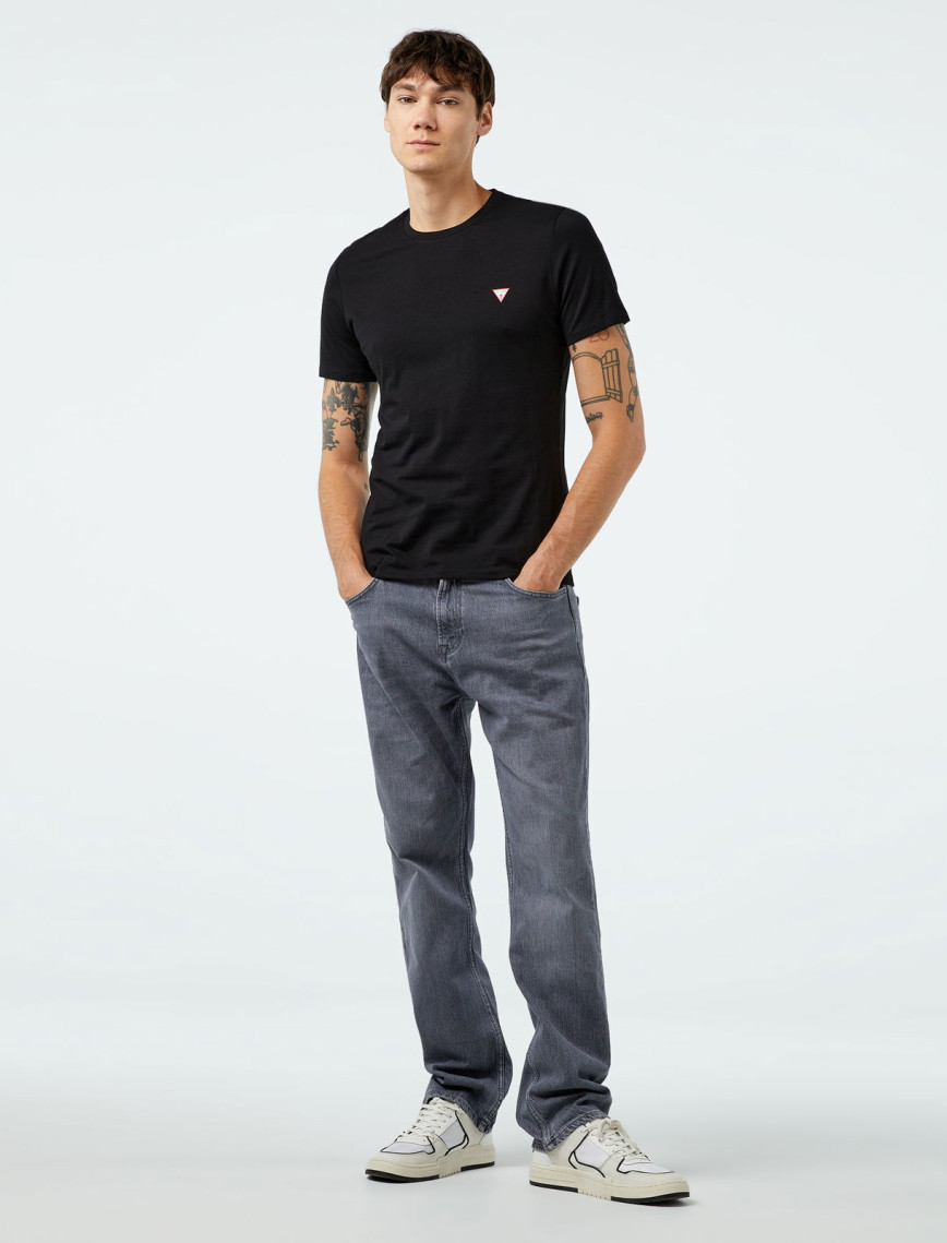 Guess Mid Organic Stream 180 Erkek Siyah T-Shirt Guess Mid Organic Stream 180 Erkek Siyah T-Shirt