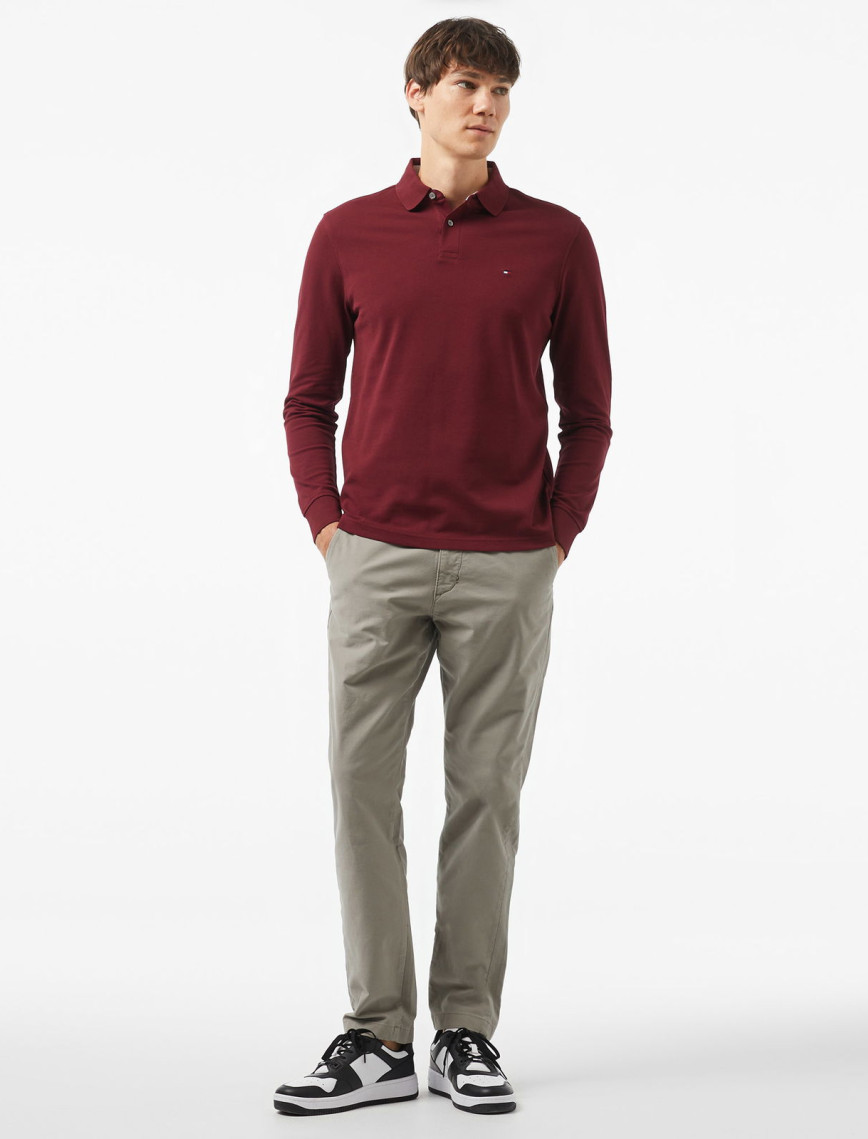 Tommy Hilfiger 1985 Regular Erkek Bordo Polo Tommy Hilfiger 1985 Regular Erkek Bordo Polo