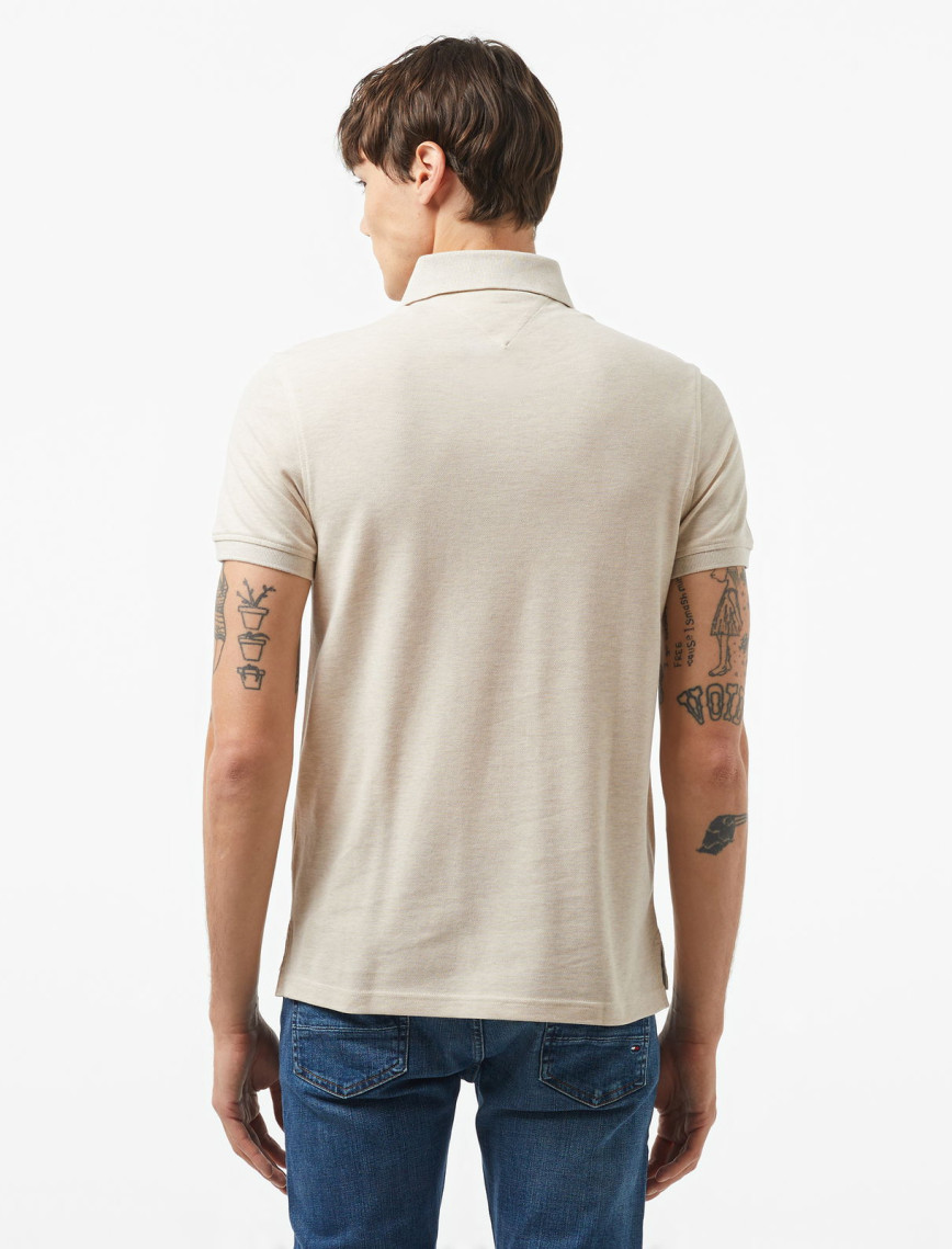 Tommy Hilfiger Core 1985 Regular Erkek Krem Polo Tommy Hilfiger Core 1985 Regular Erkek Krem Polo
