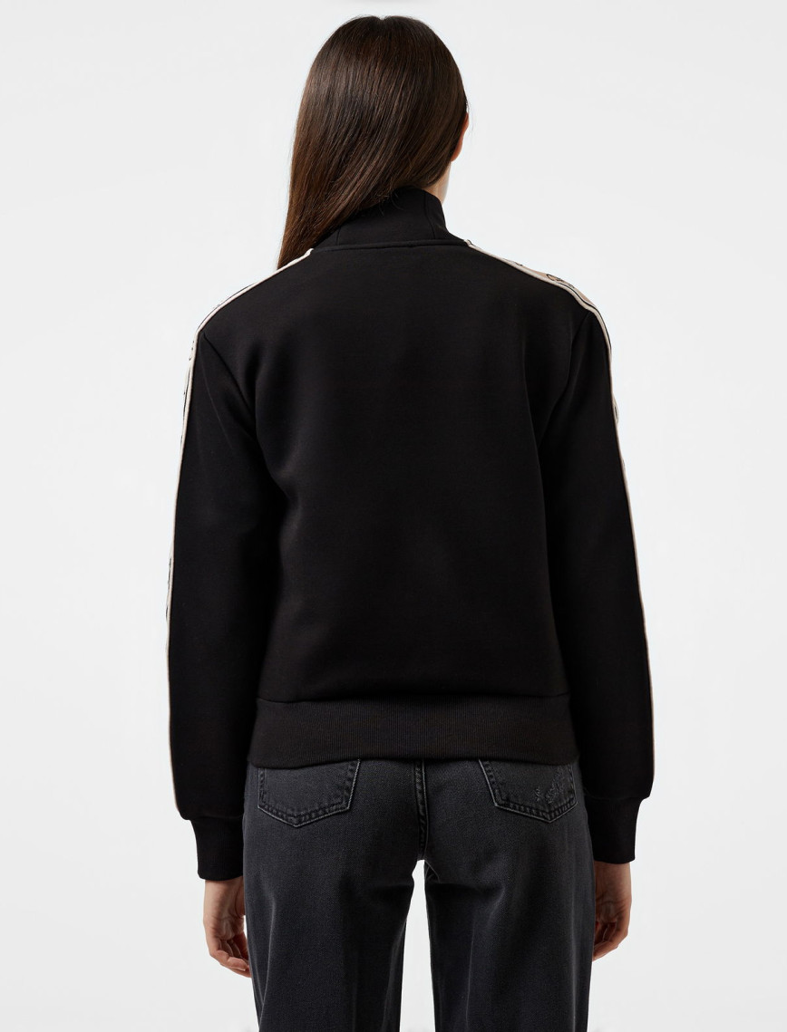 Guess Britney Full Zip Punto Milano 300 Kadın Siyah Sweatshirt Guess Britney Full Zip Punto Milano 300 Kadın Siyah Sweatshirt