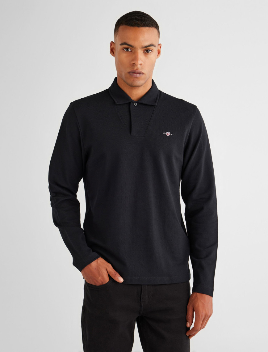 GANT Erkek Siyah Slim Fit Polo GANT Erkek Siyah Slim Fit Polo