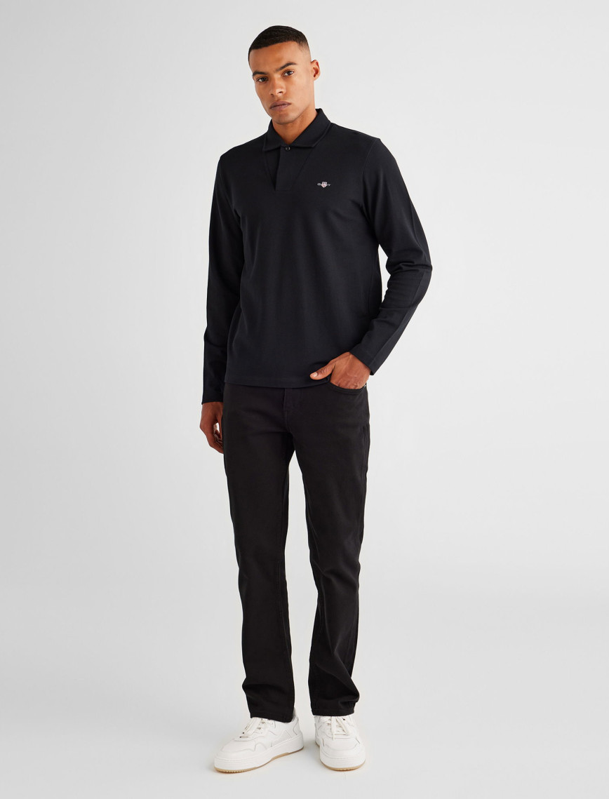 GANT Erkek Siyah Slim Fit Polo GANT Erkek Siyah Slim Fit Polo
