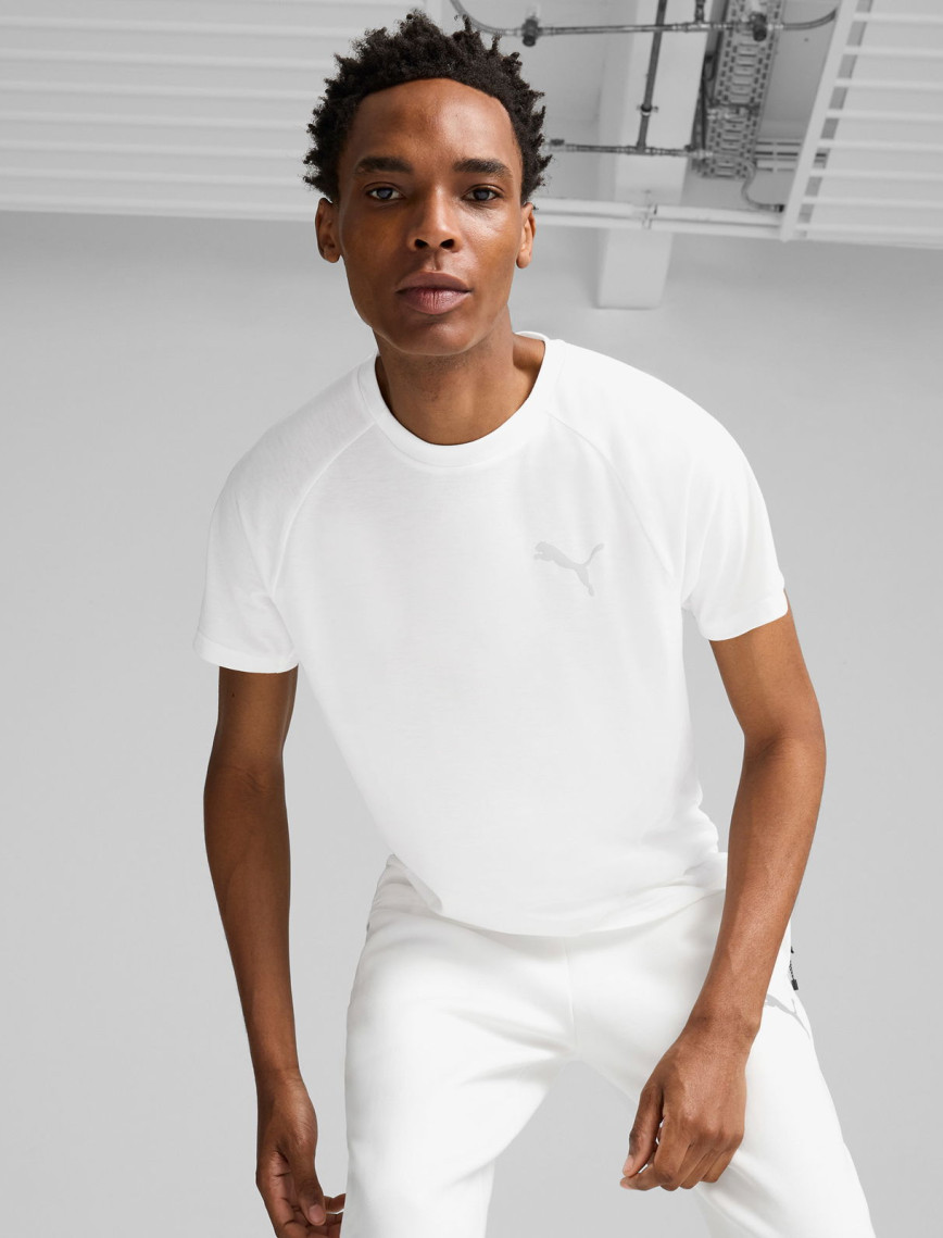 Puma Evostripe Erkek Beyaz Günlük T-Shirt Puma Evostripe Erkek Beyaz Günlük T-Shirt