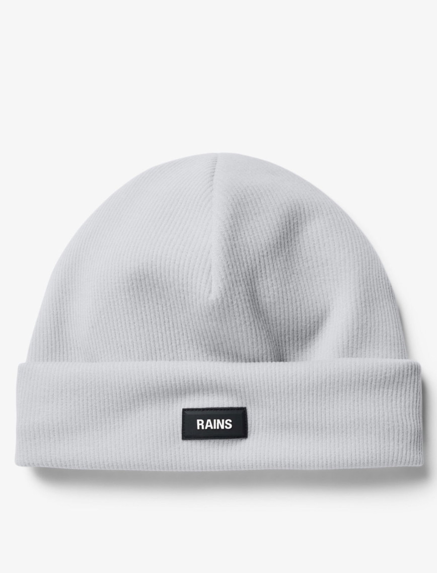 Rains Ribbed Fleece Beanie T1 Unisex Gri Bere Rains Ribbed Fleece Beanie T1 Unisex Gri Bere