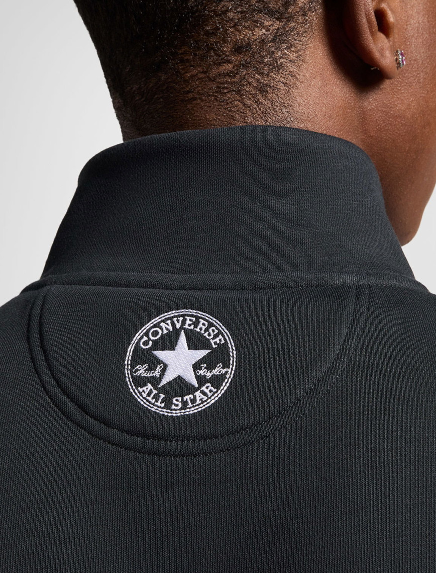 Converse Erkek Yarım Fermuarlı Siyah Sweatshirt Converse Erkek Yarım Fermuarlı Siyah Sweatshirt