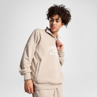 Converse Erkek Yarım Fermuarlı Bej Sweatshirt Converse Erkek Yarım Fermuarlı Bej Sweatshirt