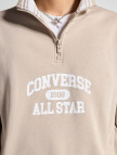 Converse Erkek Yarım Fermuarlı Bej Sweatshirt Converse Erkek Yarım Fermuarlı Bej Sweatshirt