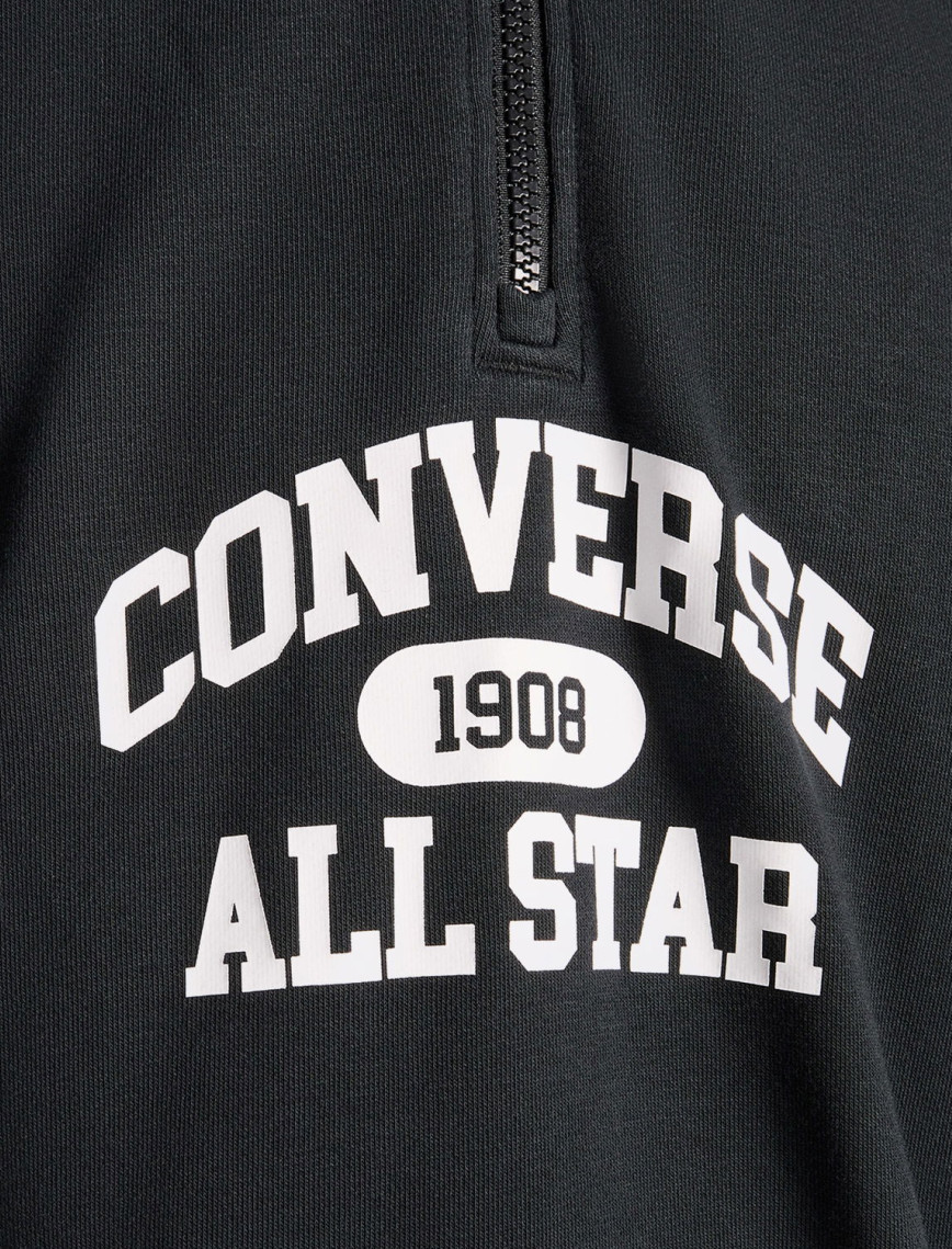 Converse Erkek Yarım Fermuarlı Siyah Sweatshirt Converse Erkek Yarım Fermuarlı Siyah Sweatshirt