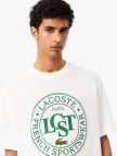 Lacoste Erkek Loose Fit Bisiklet Yaka Baskılı Beyaz T-Shirt Lacoste Erkek Loose Fit Bisiklet Yaka Baskılı Beyaz T-Shirt