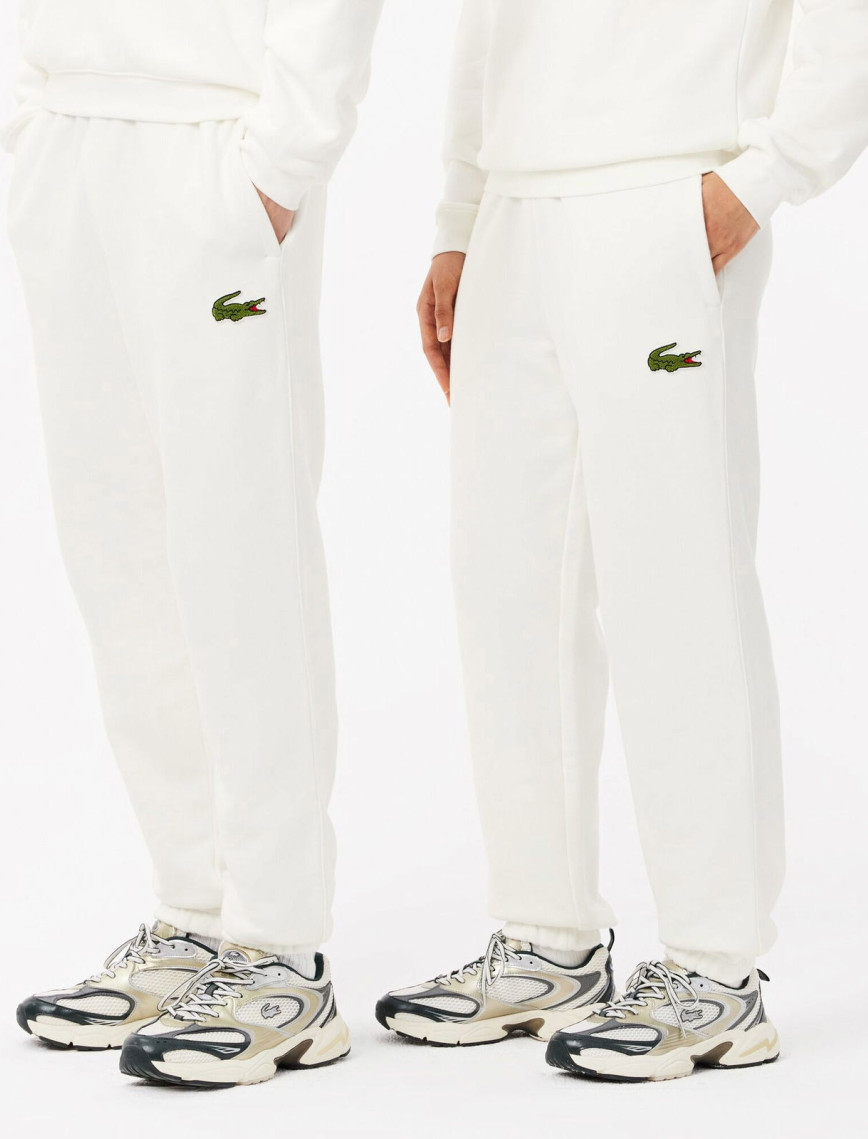 Lacoste Unisex Relaxed Fit Organik Pamuk Beyaz Eşofman Altı Lacoste Unisex Relaxed Fit Organik Pamuk Beyaz Eşofman Altı