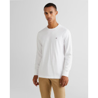 GANT Erkek Beyaz Slim Fit Bisiklet Yaka Uzun Kollu T-Shirt GANT Erkek Beyaz Slim Fit Bisiklet Yaka Uzun Kollu T-Shirt