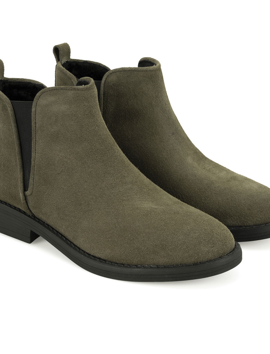 Serage Yeşil Kadın Deri Bot Serage Yeşil Kadın Deri Bot