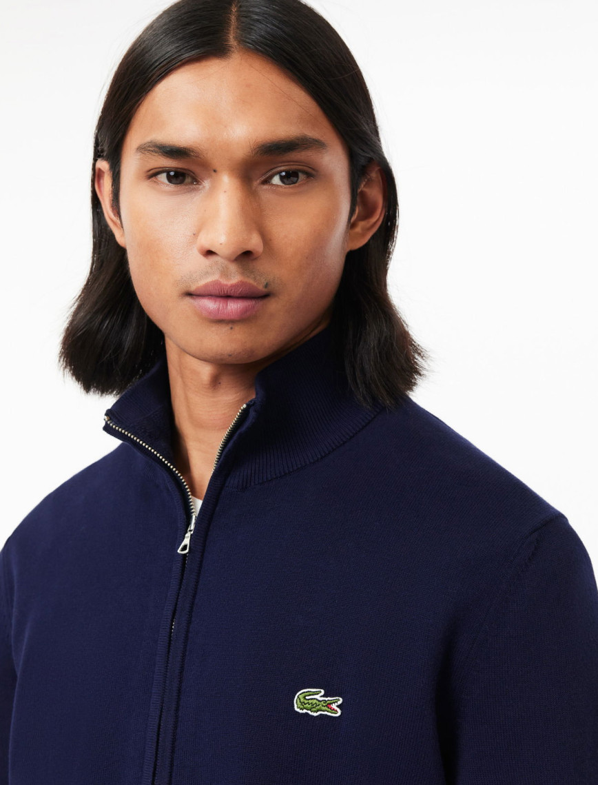 Lacoste Erkek Regular Fit Fermuarlı Organik Pamuk Lacivert Hırka Lacoste Erkek Regular Fit Fermuarlı Organik Pamuk Lacivert Hırka