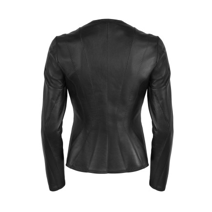 Bienna Siyah Kadın Panelli Deri Ceket Bienna Siyah Kadın Panelli Deri Ceket