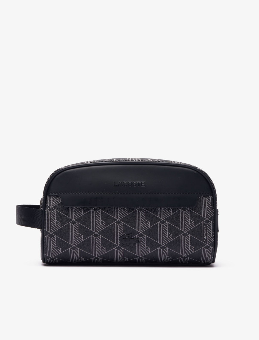 Lacoste Erkek Monogram Siyah Seyahat Çantası Lacoste Erkek Monogram Siyah Seyahat Çantası