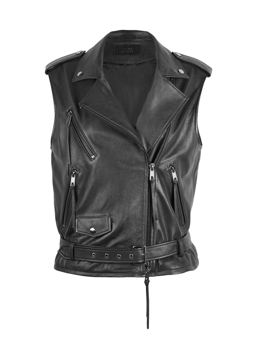 Alikae Siyah Kadın Deri Yelek Alikae Siyah Kadın Deri Yelek