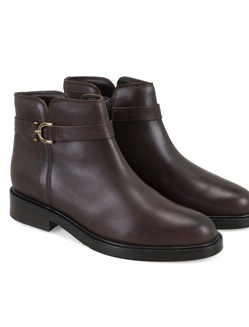 Vesla Metal Aksesuarlı Kahve Kadın Deri Bot Vesla Metal Aksesuarlı Kahve Kadın Deri Bot